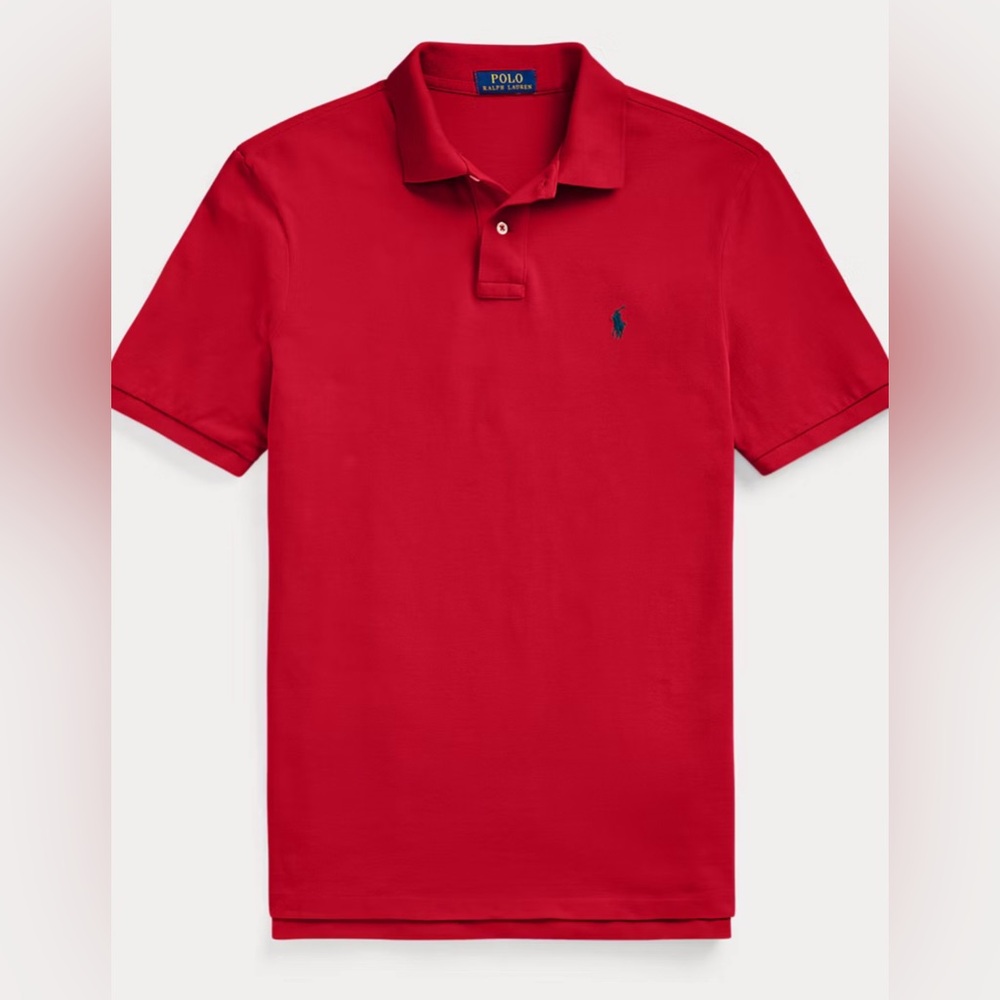 The Iconic Mesh Polo Shirt - red size XL Tall